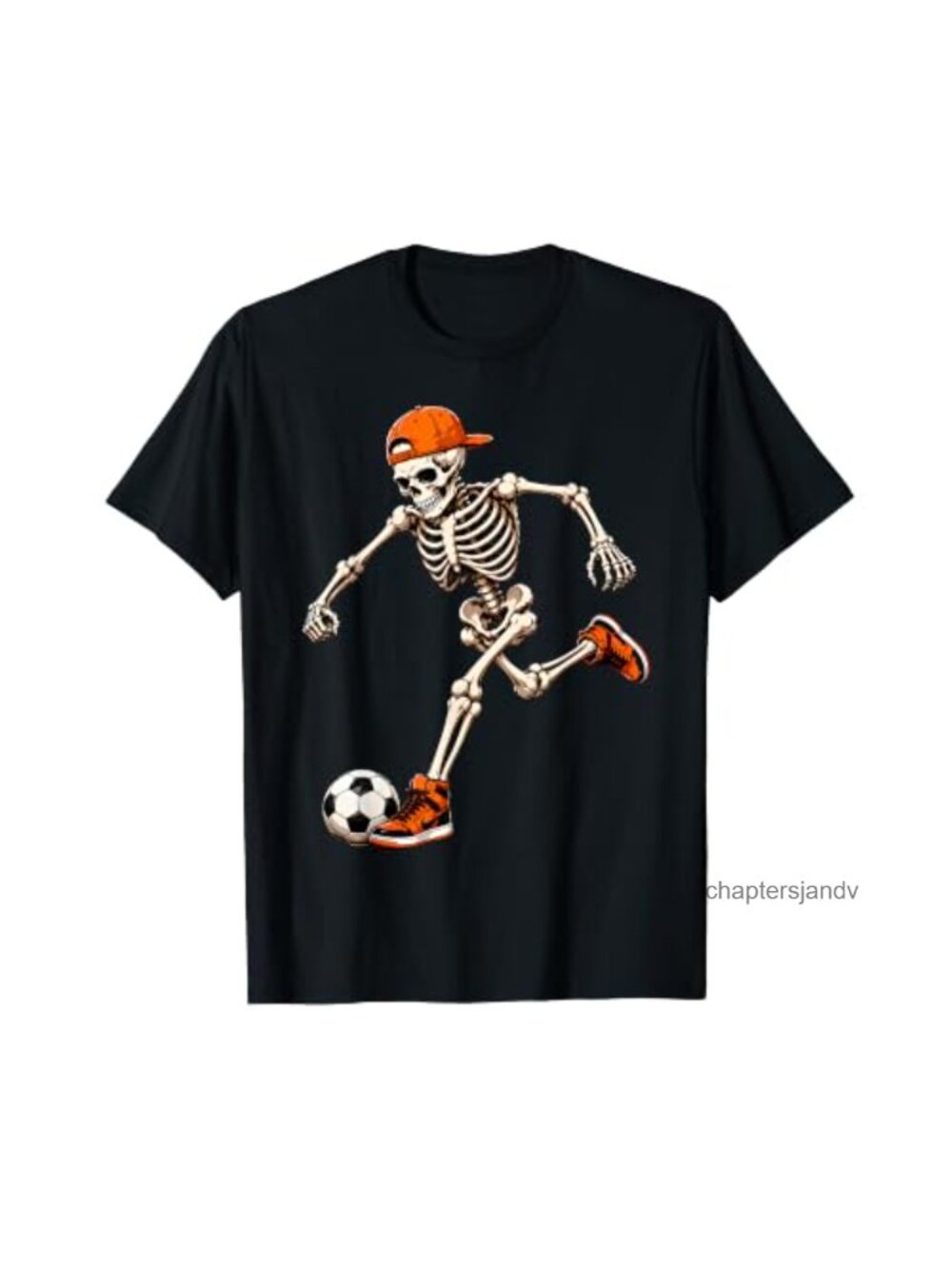 Funny Skeleton Playing Soccer Halloween Tee